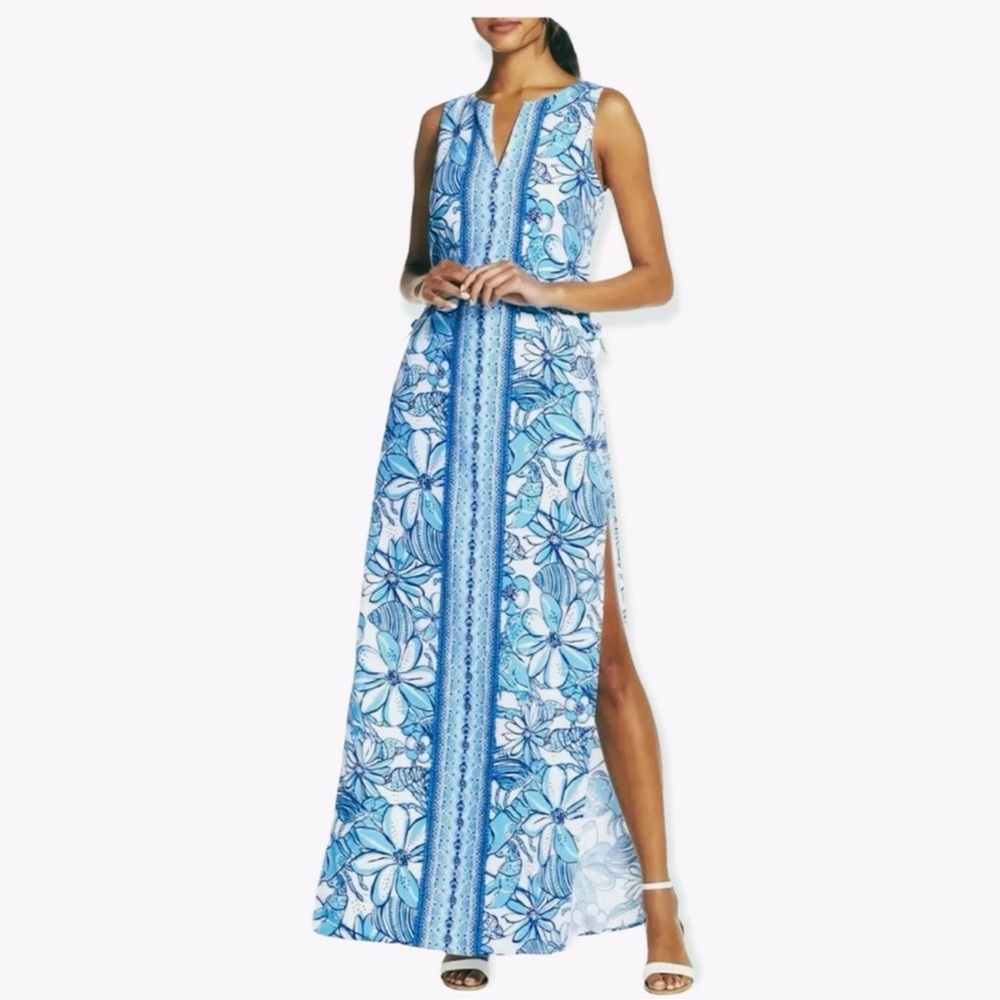 Lilly Pulitzer Donna Maxi Romper Succulent Blue
